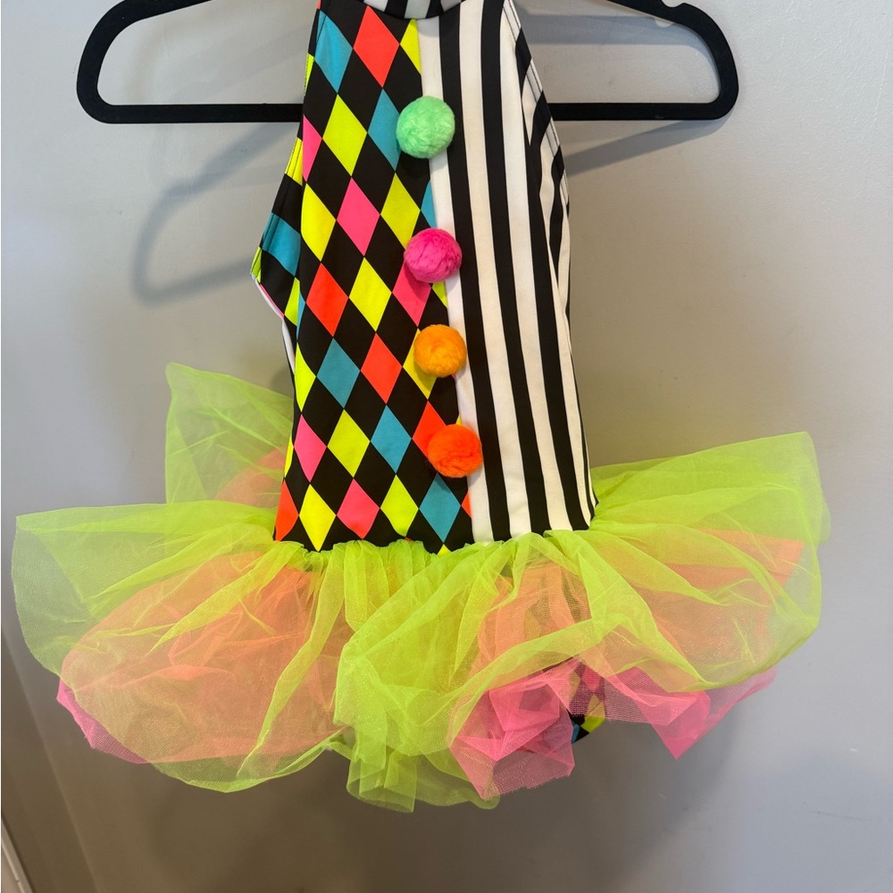 Weissman Neon Harlequin Kids Dance Costume